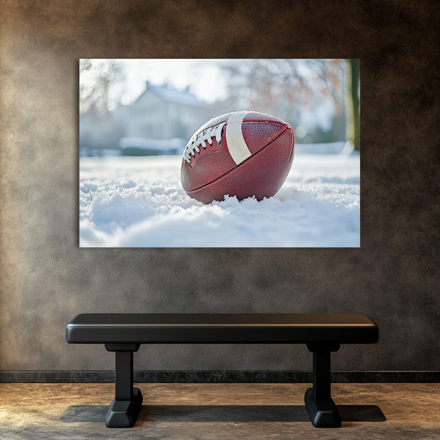 Football in Snow