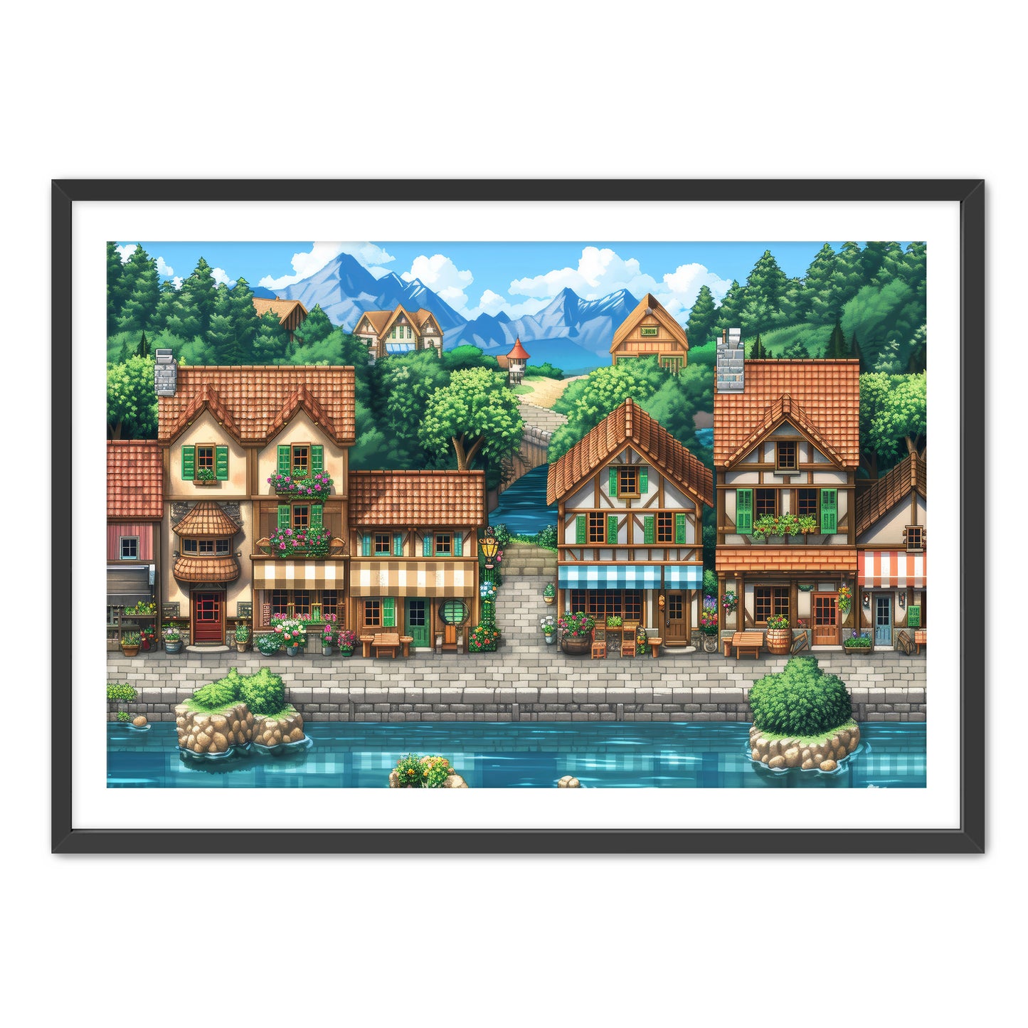8 Bit Seaside Town