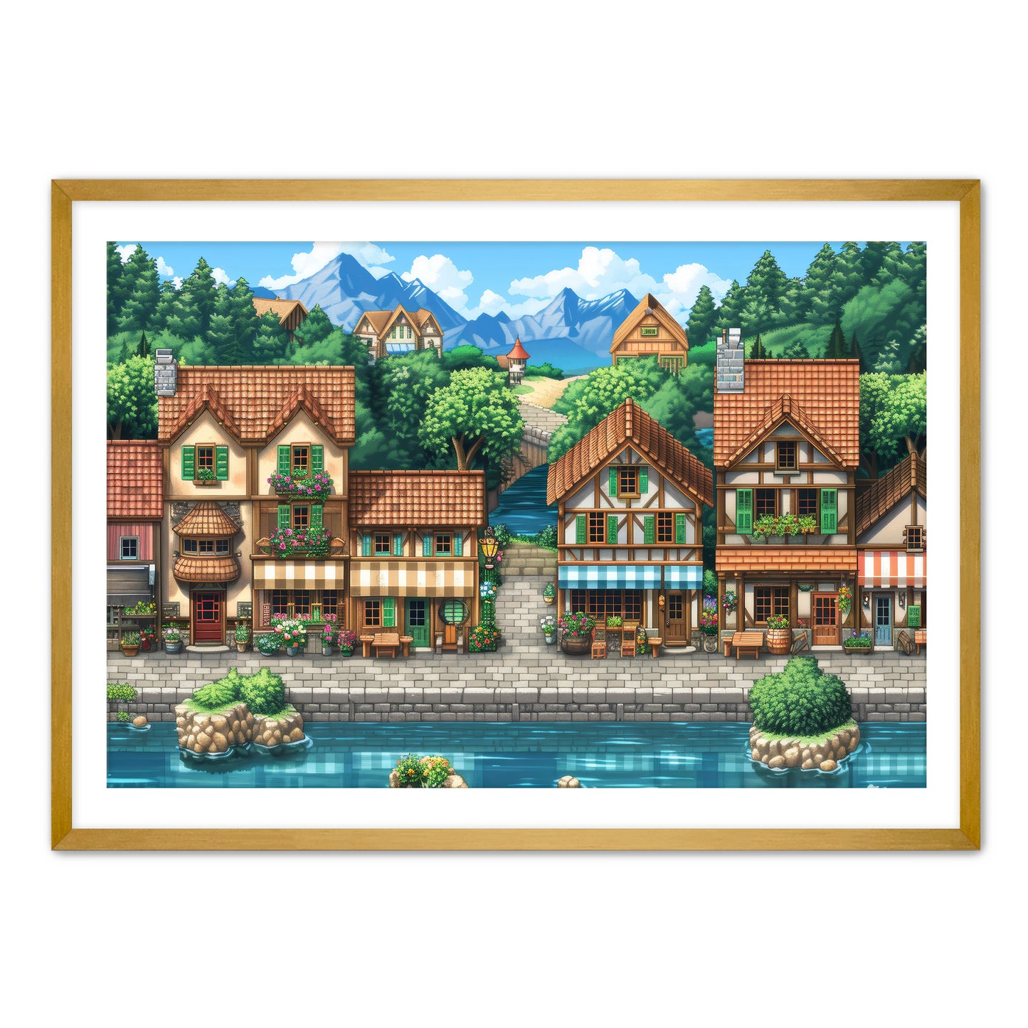 8 Bit Seaside Town