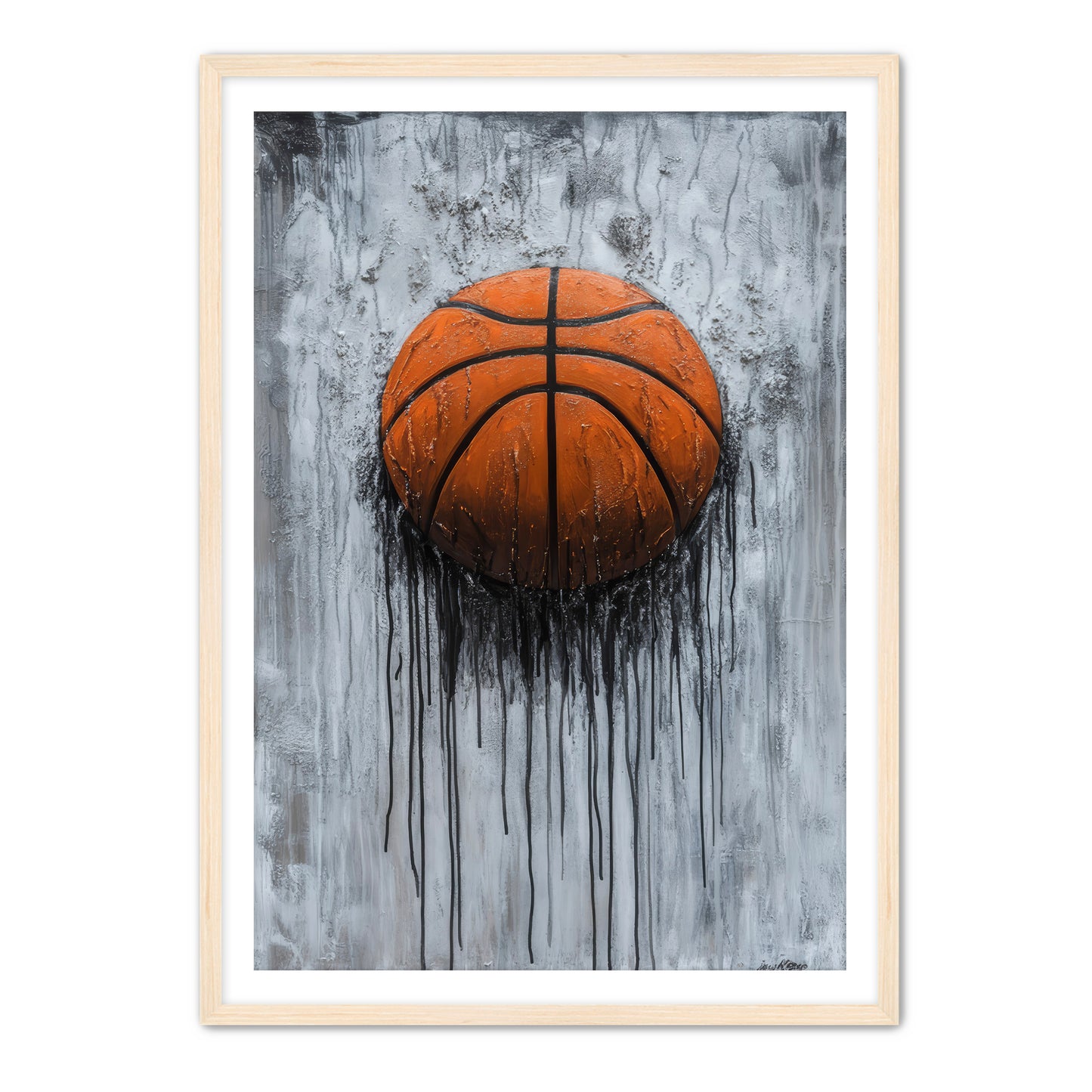 Basketball Drip Painting