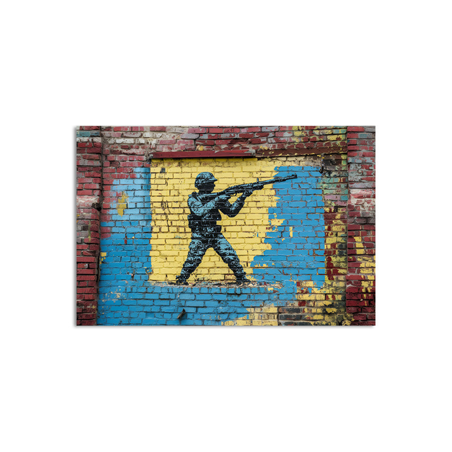 Brick Gun Graffiti Art