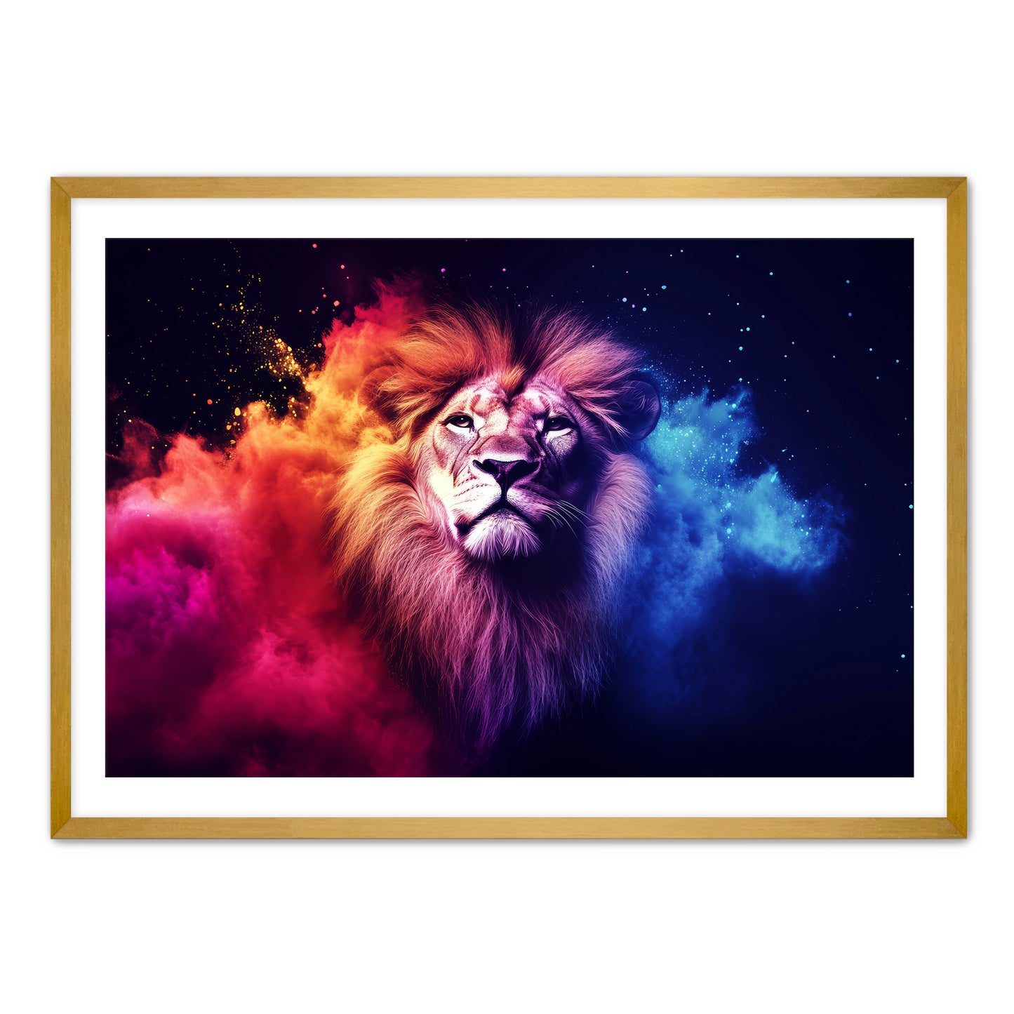 Red and Blue Lion