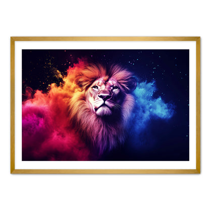 Red and Blue Lion