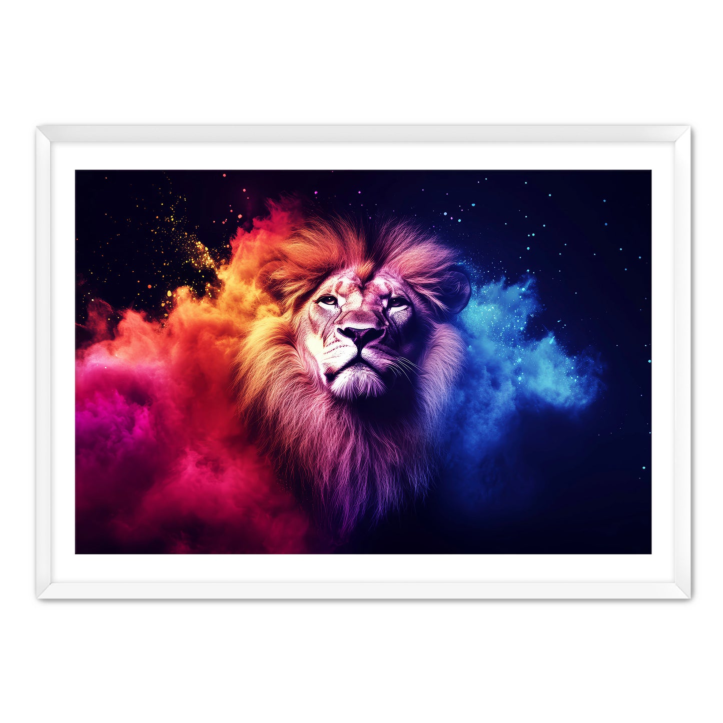 Red and Blue Lion