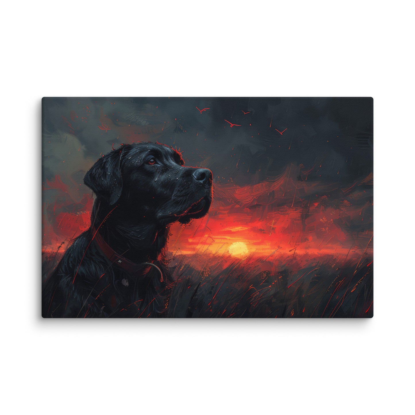 Black Lab Sunset